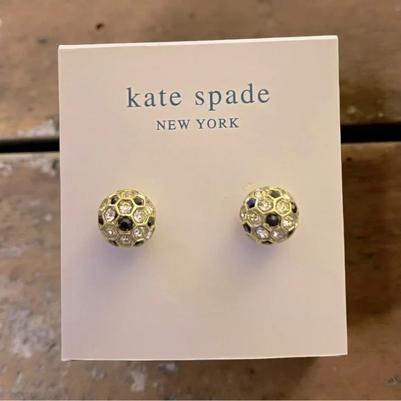 KATE SPADE • On The Ball Soccer Stud Earrings - Picture 7 of 7
